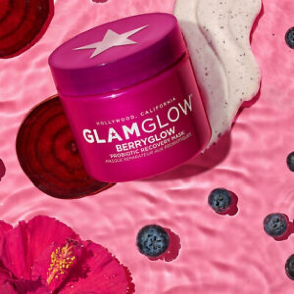 NIB GLAMGLOW Berryglow Probiotic Recovery Radiance Moisturizing Mask 2.5 oz - Picture 8 of 9